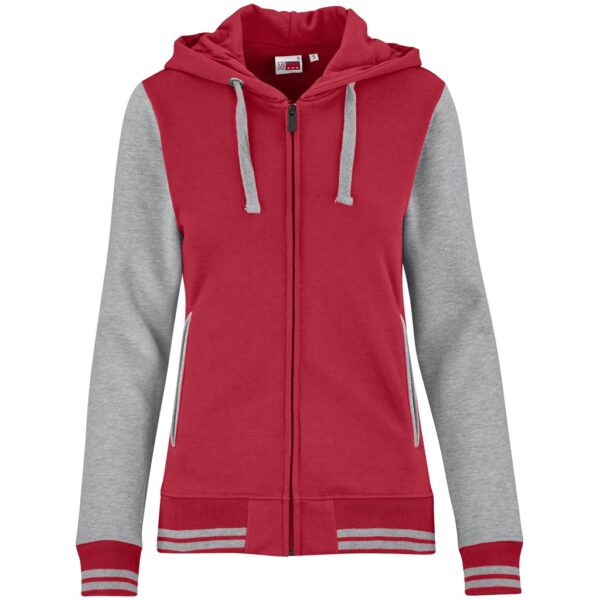 Ladies Princeton Hooded Sweater - Red - Image 2