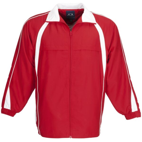 Unisex Splice Track Top - Red White - Image 2