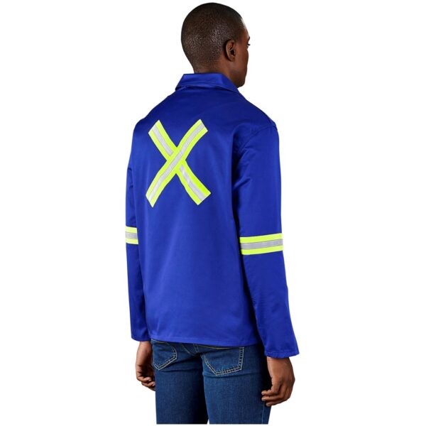 Site Premium Polycotton Jacket - Reflective Arms & Back - Yellow Tape