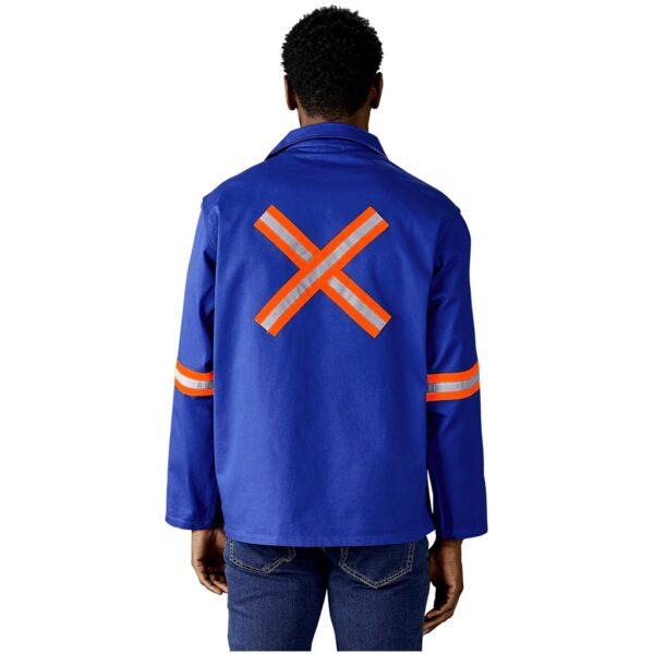 Artisan Premium 100% Cotton Jacket - Reflective Arms & Back - Orange Tape