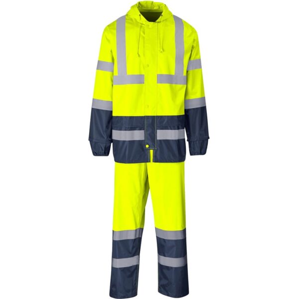 Torrent Two-Tone Hi-Viz Ref Polyester/PVC Rainsuit - Yellow