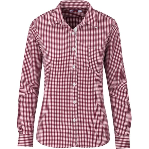 Ladies Long Sleeve Kenton Shirt - Red