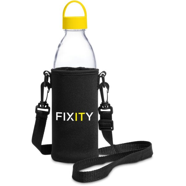 Kooshty Hands-Free Glass Water Bottle – 850ml - Yellow