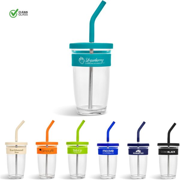 Kooshty Slurp Glass Kup & Straw - 480ML