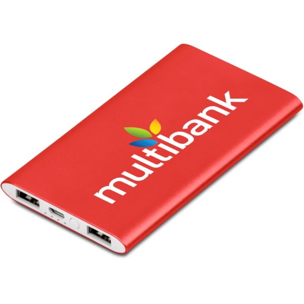 Odeon Slim Power Bank - 4,000mAh - Red