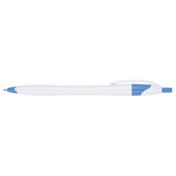 Slim White Barrel Ballpoint Pen - Image 13