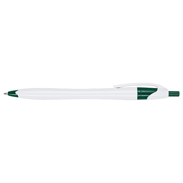 Slim White Barrel Ballpoint Pen - Image 12