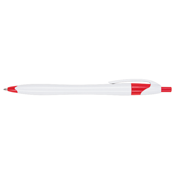 Slim White Barrel Ballpoint Pen - Image 10