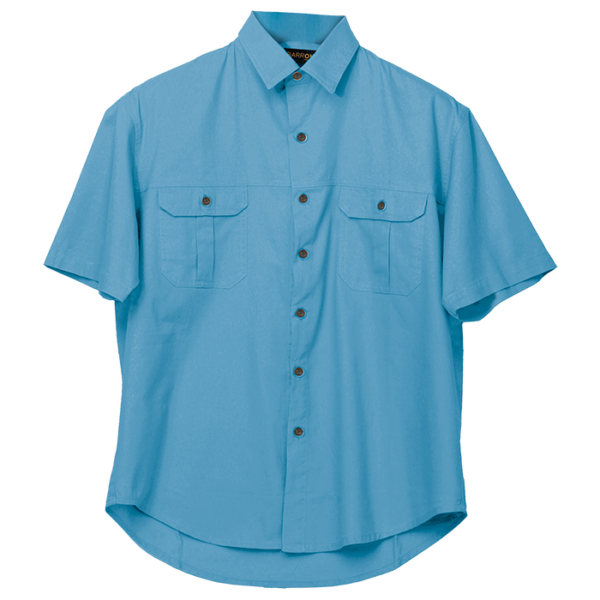 Plain Bush Shirt Mens - Image 11