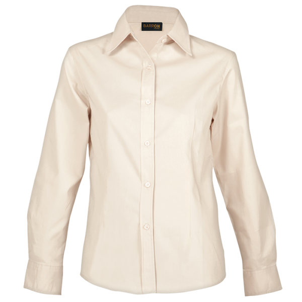 Brushed Cotton Twill Blouse Long Sleeve Ladies