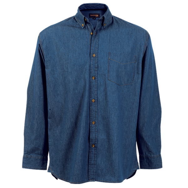 Denver Denim Shirt Long Sleeve Mens - Image 4