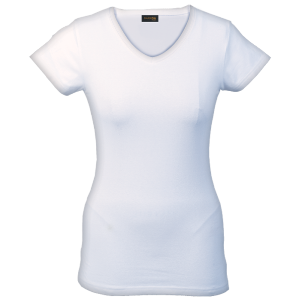 170g Slim Fit V-Neck T-Shirt Ladies - Image 10