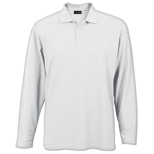 175g Pique Knit Long Sleeve Golfer Mens - Image 13