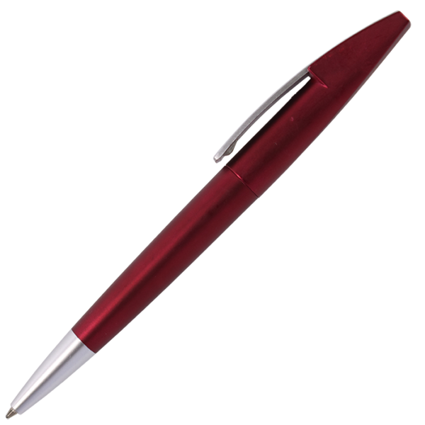 Silver Square Clip Ballpoint Pen - Image 4
