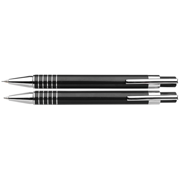Lacquered Barrel Matching Ballpoint Pen and Clutch Pencil Set