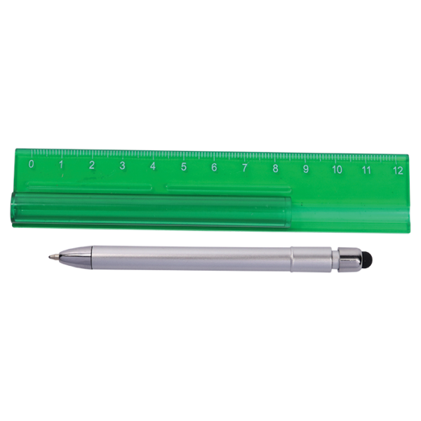 Translucent Ruler with Stylus Pen