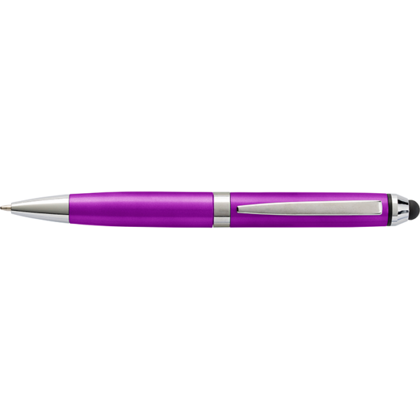 Coloured Barrel Ballpoint Pen with Stylus