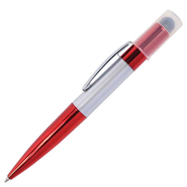 Twist Action Ballpoint Pen with Stylus and LED Lights - Image 4