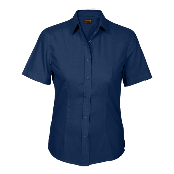 Basic Poly Cotton Blouse Short Sleeve Ladies - Image 10