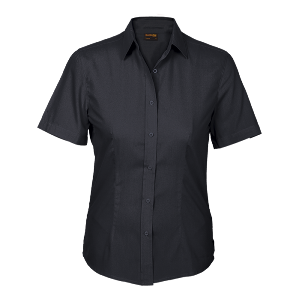 Basic Poly Cotton Blouse Short Sleeve Ladies - Image 9