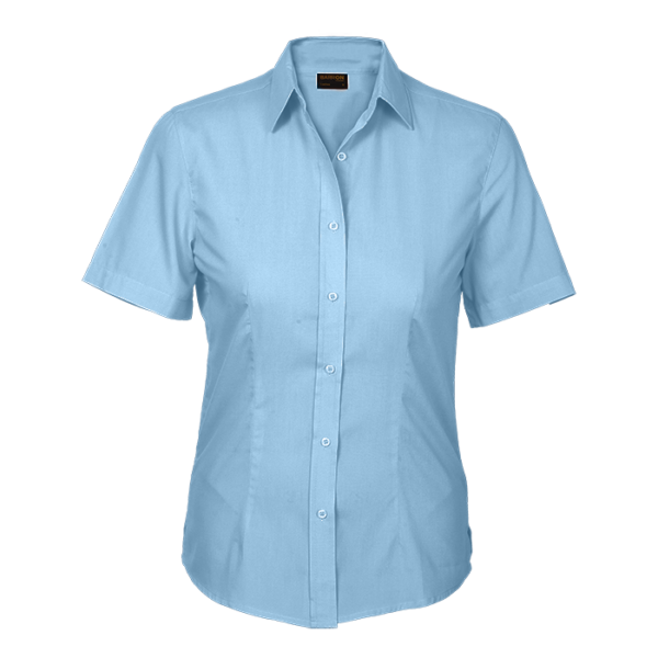 Basic Poly Cotton Blouse Short Sleeve Ladies - Image 15