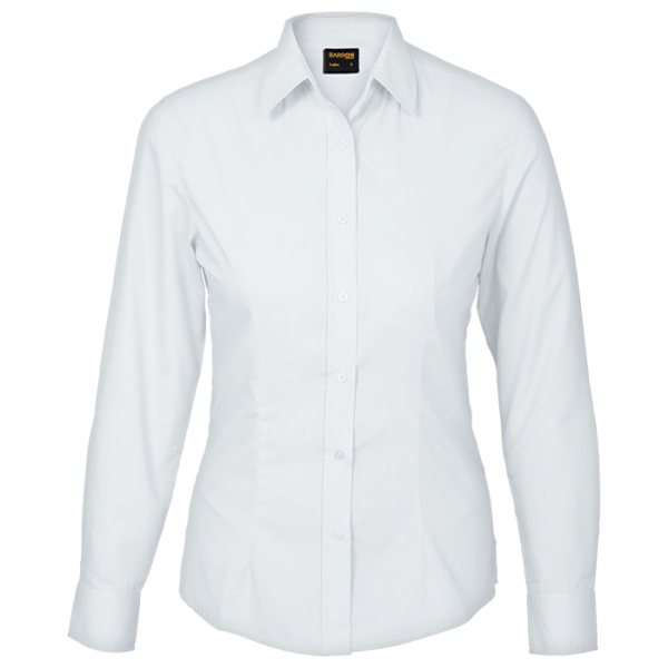 Basic Poly Cotton Blouse Long Sleeve Ladies - Image 9