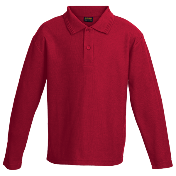 175g Pique Knit Long Sleeve Golfer Kiddies - Image 9
