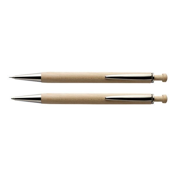 Maple Wood Pen And Clutch Pencil Set