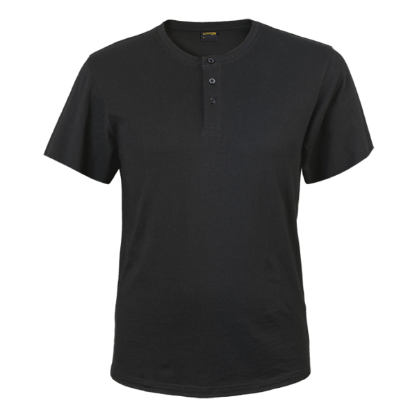 Henley Short Sleeve T-Shirt Mens - Image 5