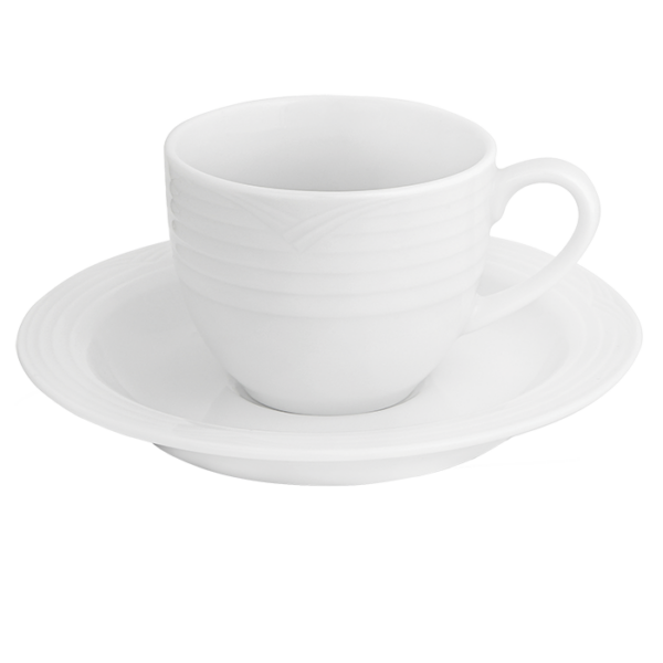 Arctic White Espresso Stackable Cup and Saucer 100ml - Image 3