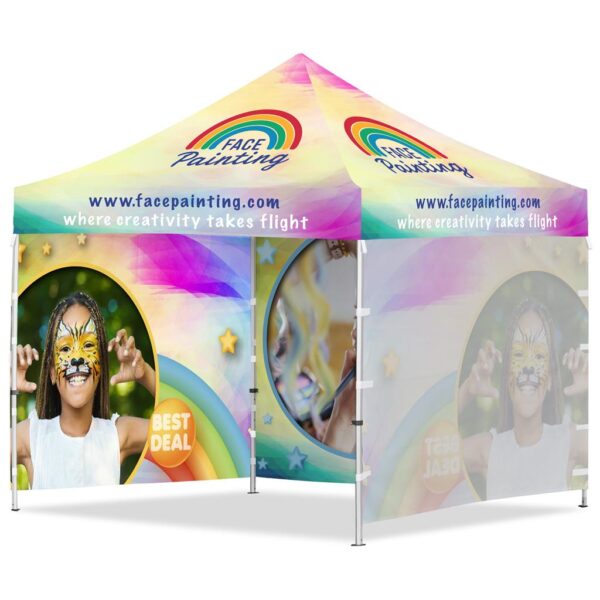 Coated Steel Sublimated Gazebo 3m x 3m - 3 Full-Wall Skins