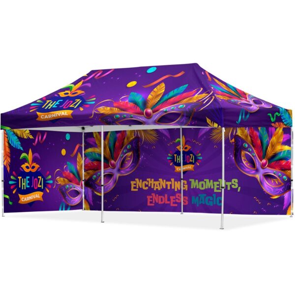 Coated Steel Sublimated Gazebo 6m x 3m - 1 Long Full- Wall Skin - 1 Short Full-Wall Skin