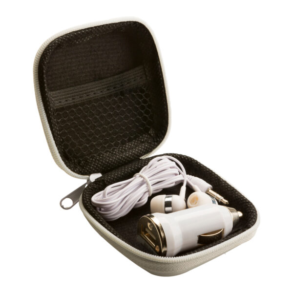 Earbud & Car Charger Set