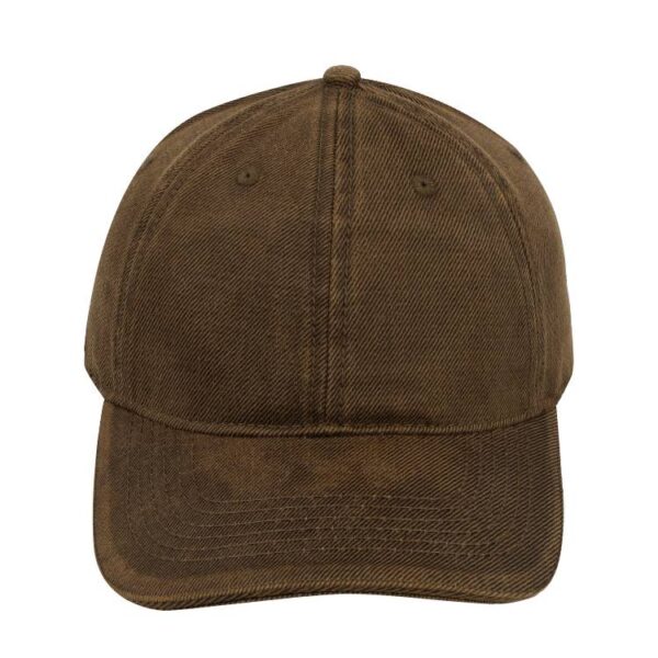 23603OLIVE - Dual Tone Oil Skin 6 Panel Cap - Olive