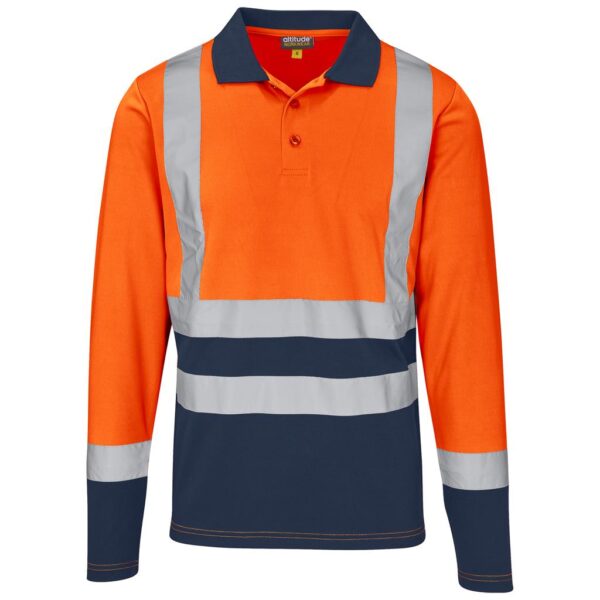 Long Sleeve Surveyor Two-Tone Hi-Viz Golf Shirt - Image 3