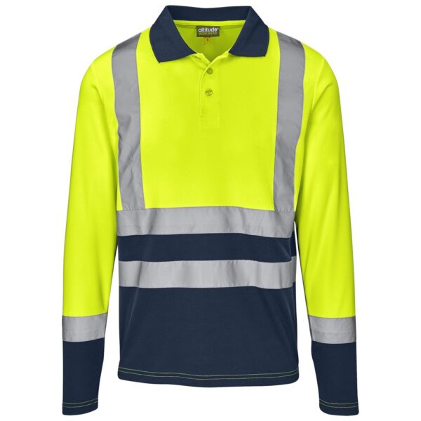 Long Sleeve Surveyor Two-Tone Hi-Viz Golf Shirt - Image 4