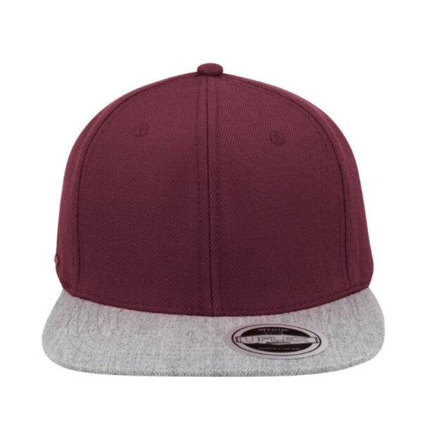 U15606CHARCOAL - Uflex 6P Flat Peak Snapback - Charcoal/Charcoal