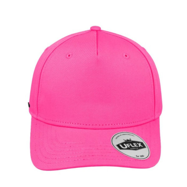U15518CHARMELAN - Uflex 5P Curved Peak Snapback - Charcoal Melange
