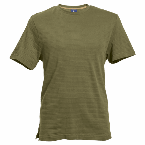 170g Pique Knit Jacquard Stripe T-Shirt - Image 5