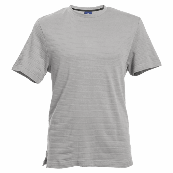 170g Pique Knit Jacquard Stripe T-Shirt - Image 4