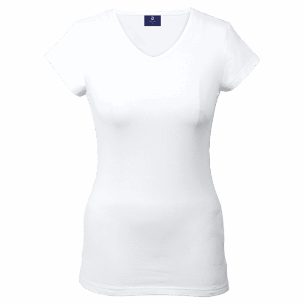 170g Essential V-Neck Slim Fit Ladies - Image 3