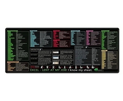 Excel Cheat Sheet Desk Mat / Mousepad XL