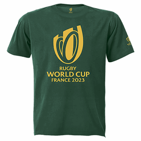 160g Single Jersey RWC 2023 Tee Gold Trophy Print Mens - Image 3