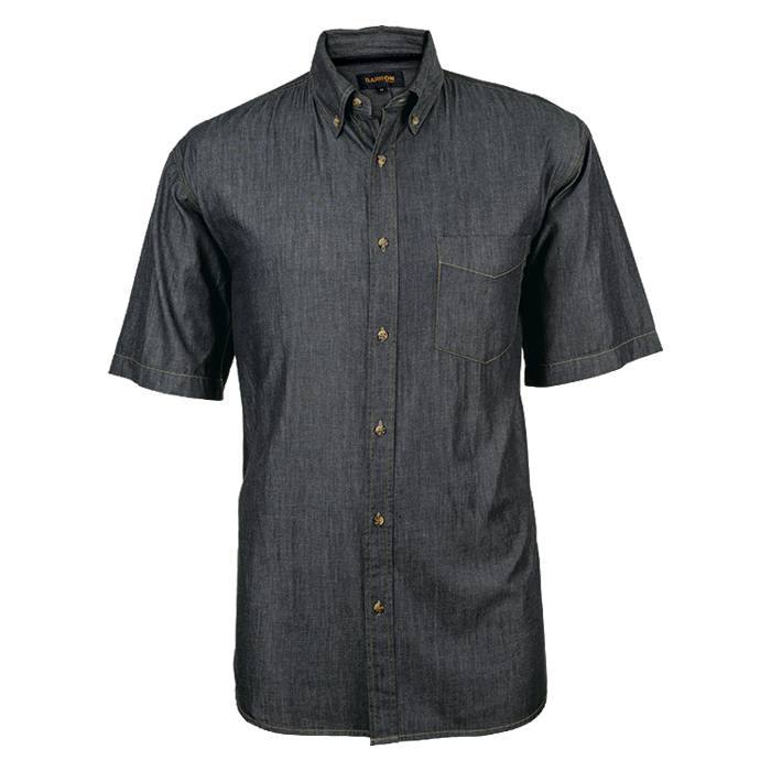 Denver Denim Shirt Short Sleeve Mens - Image 7
