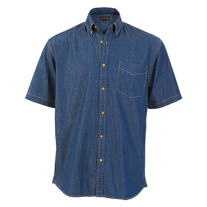 Denver Denim Shirt Short Sleeve Mens - Image 6