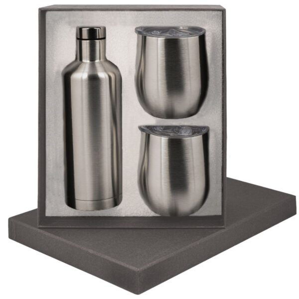 Manhattan Flask & x2 Mug Gift Set - Image 10