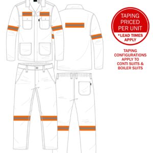 Orange Silver Orange, Two Arms, Two Legs, Front & Back Strip